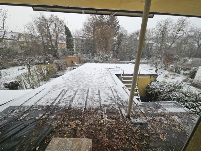 Rückbau bis zur Teichfolie geschafft. 