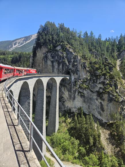 Landwasserviadukt - zwei Tage später sehen wir das