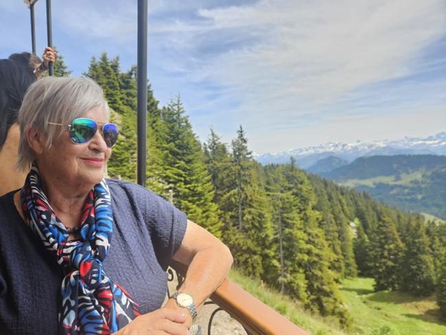Runterfahrt nach Arth-Goldau im offenen Wagen