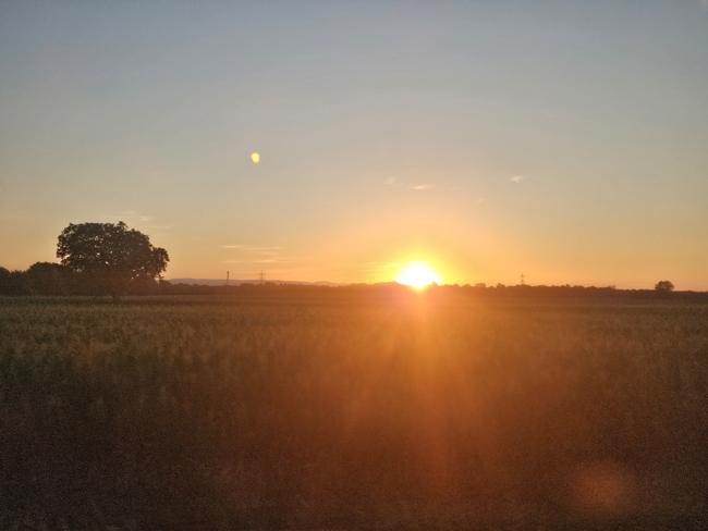 Und zum Abschied ein schöner Sonnenuntergang auf d