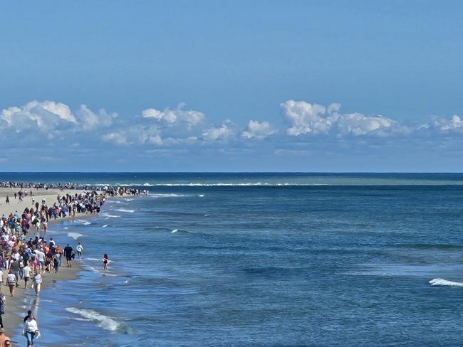 Hier treffen Nordsee (links) und Ostsee (rechts) a