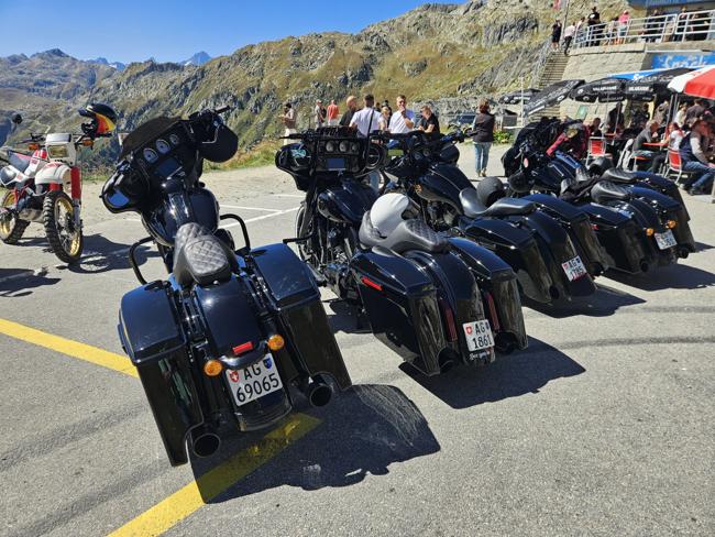Es waren sehr viel Motorräder unterwegs, hier wohl