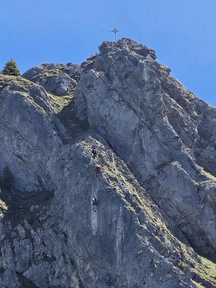 Mit Blick auf den Klettersteig - nichts für mich
