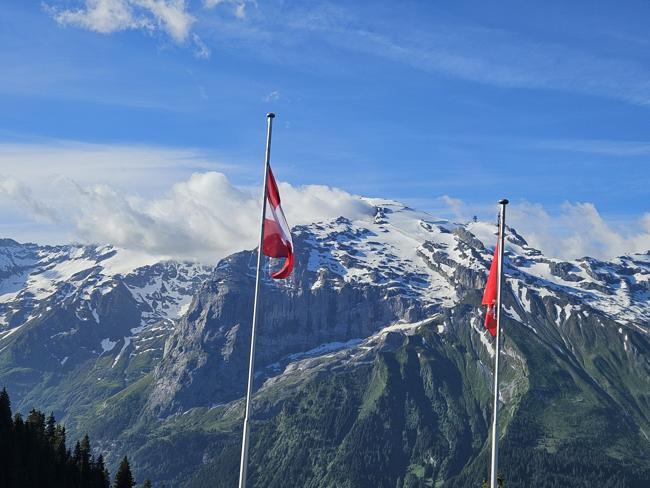 Blick aus unserem Zimmer am nächsten Morgen direkt