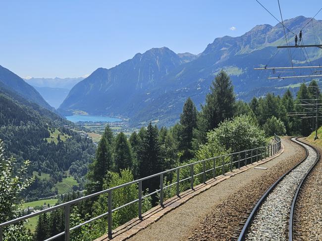 Blick zurück auf das Val Poschiavo