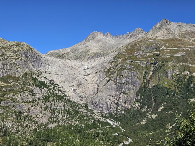 Blick auf den Rhonegletscher - oder das was noch ü